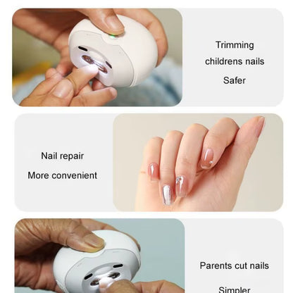 TrimEase Pro: Electric Nail Clippers with Light – Safe, Smooth & Effortless Grooming for All Ages