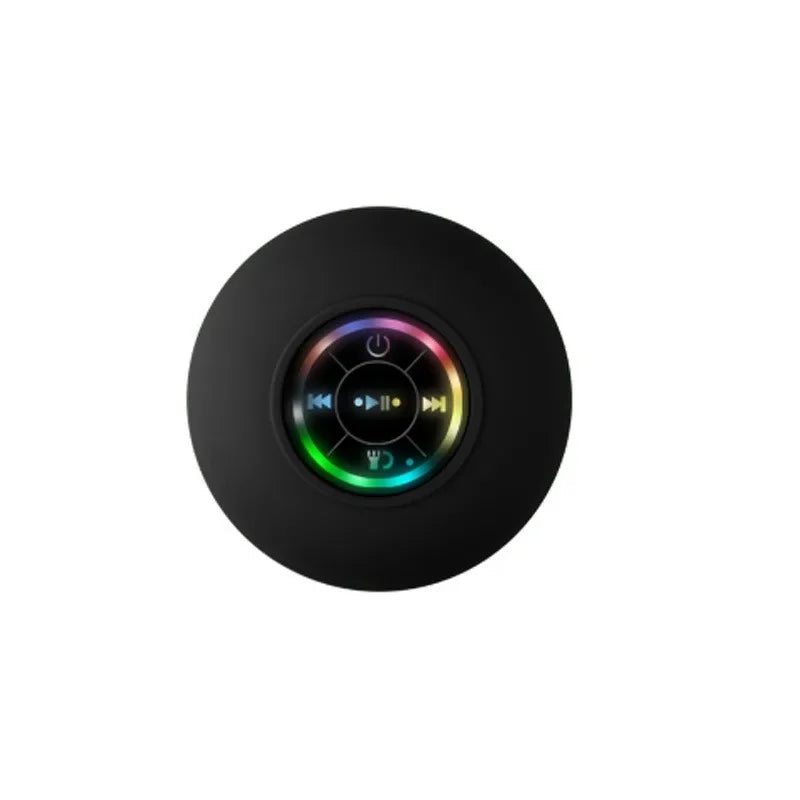 AquaBeat Mini: Waterproof LED Bluetooth Speaker with Powerful Sound & Suction Cup Mount