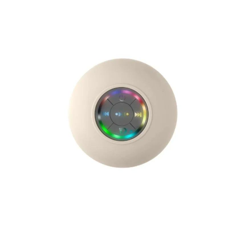 AquaBeat Mini: Waterproof LED Bluetooth Speaker with Powerful Sound & Suction Cup Mount